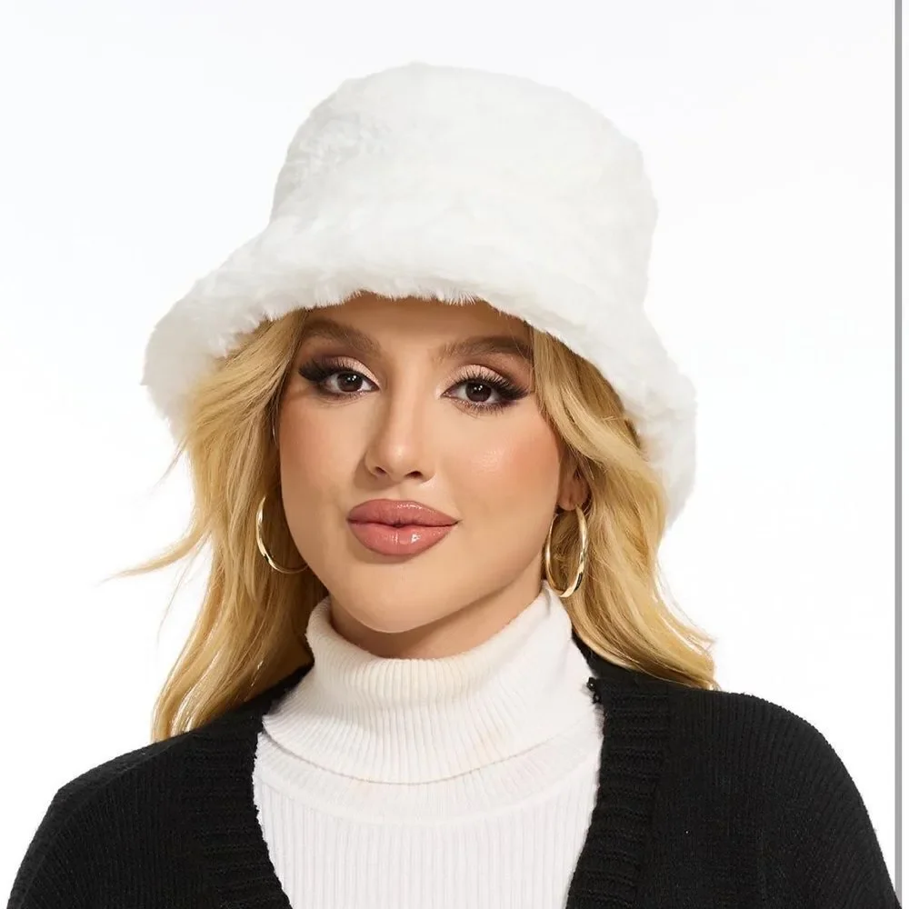Fur Winter Fuzzy Bucket Hat